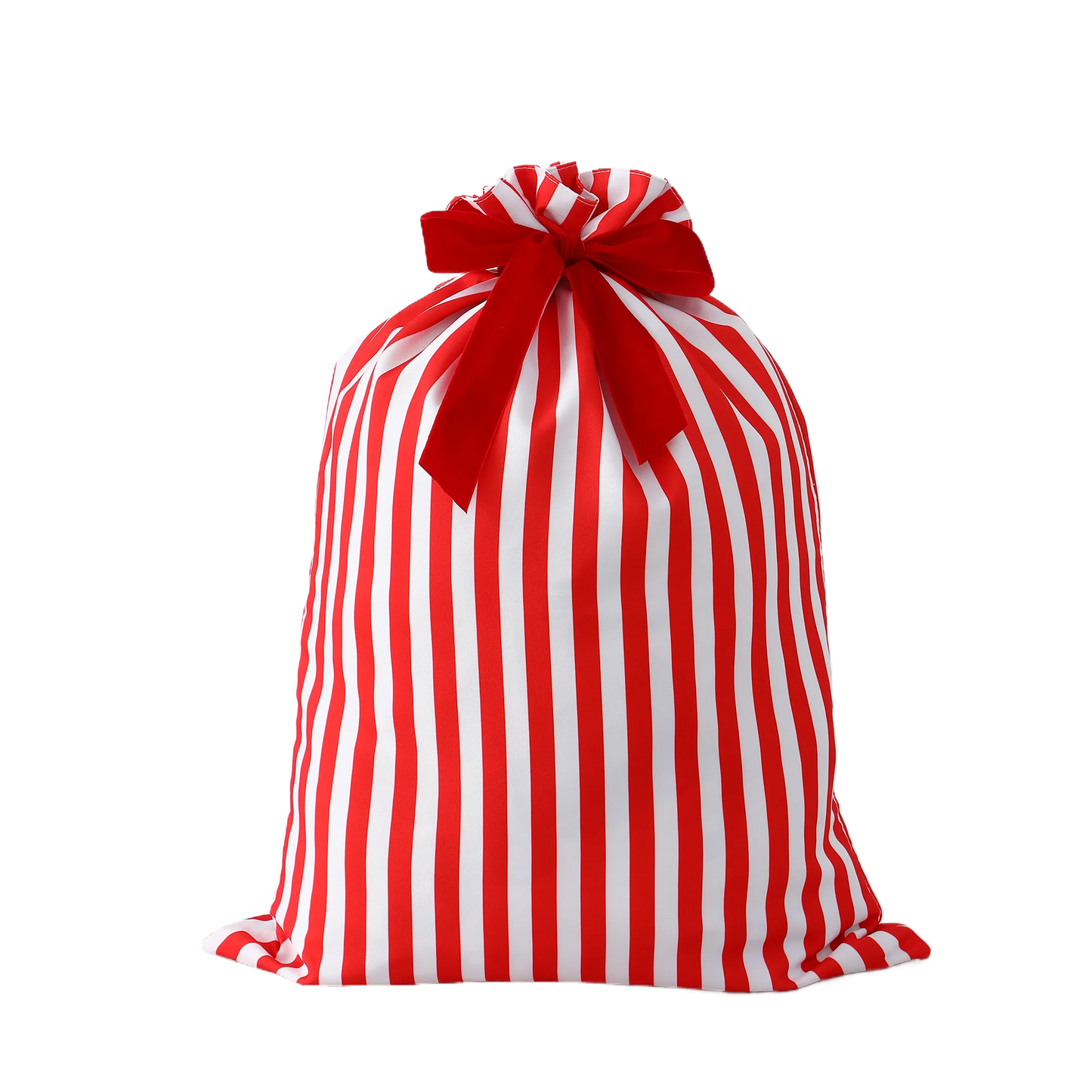 Striped Christmas Santa Sack Reusable Canvas Candy Gift Bag Large Capacity Santa Claus Christmas Gift Bag For Kids