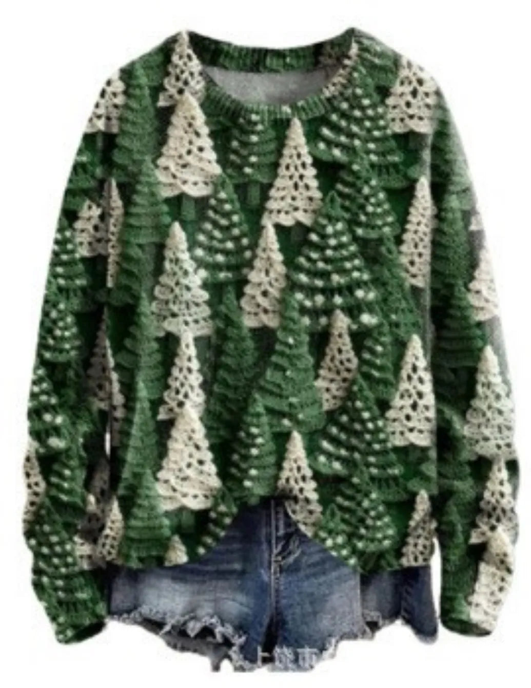 Women's Streetwear 3D Printed Christmas Graphic Sweatshirt 2025, Y2K Crewneck Long Sleeve Top, Urban Holiday Fashion Pullover