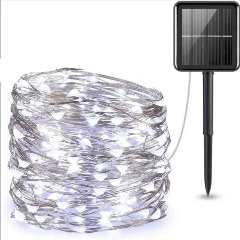 7m/12m/22m/32m LED Solar Light Outdoor Garden Fairy String Light Led Twinkle Waterproof Lamp for Christmas Patio Tree Party
