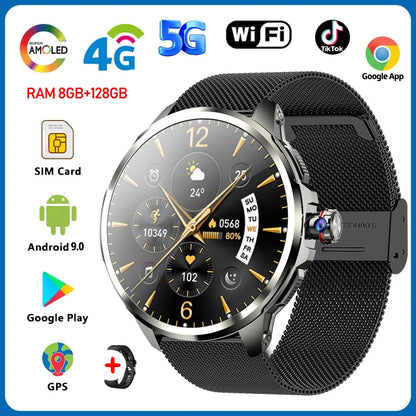 5G/4G Full Netcom 8GB+128GB RAM Smart Watch 1.95 inch 720*720 AMOLED 2100mah Battery 900W Camera GPS WIFI Google APPS Smartwatch