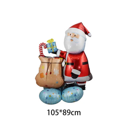 2025 Christmas Ballons Decoration Merry Christmas Candy Cane Foil Balloon Snowman Santa Claus New Year Xmas Party Decor Supplies
