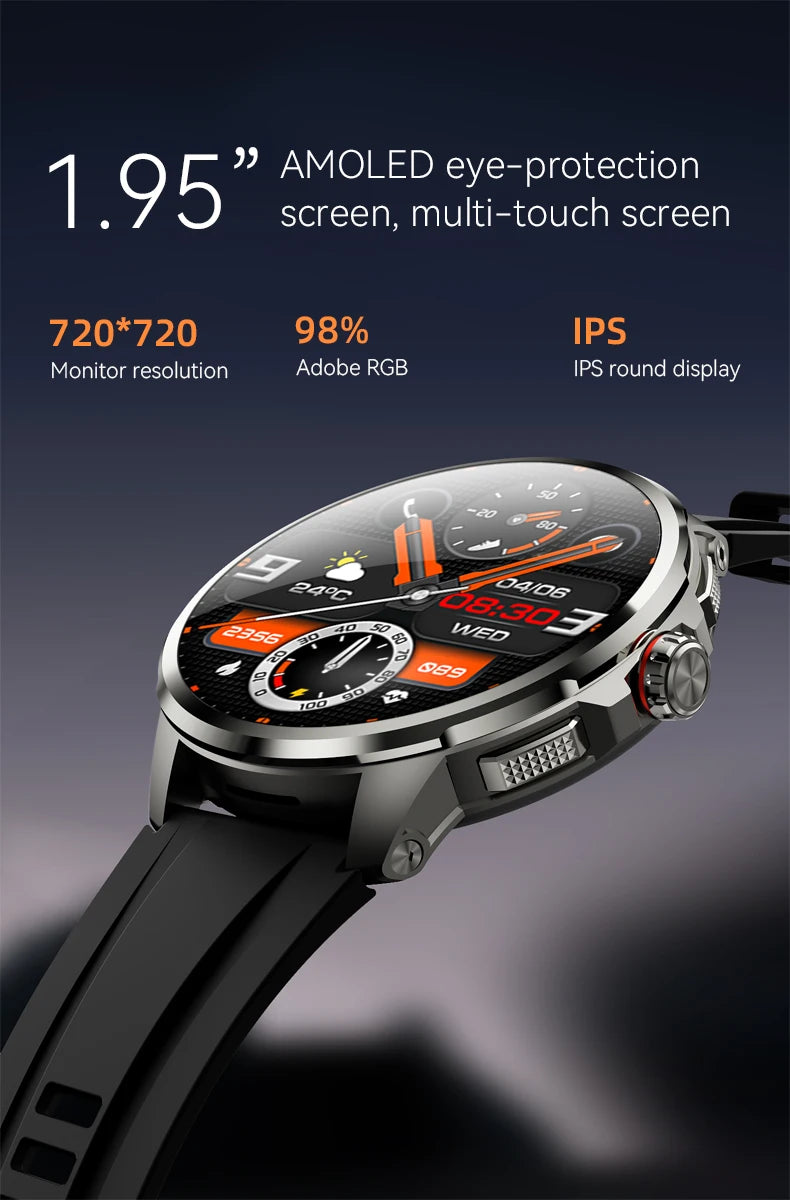 5G/4G Full Netcom 8GB+128GB RAM Smart Watch 1.95 inch 720*720 AMOLED 2100mah Battery 900W Camera GPS WIFI Google APPS Smartwatch