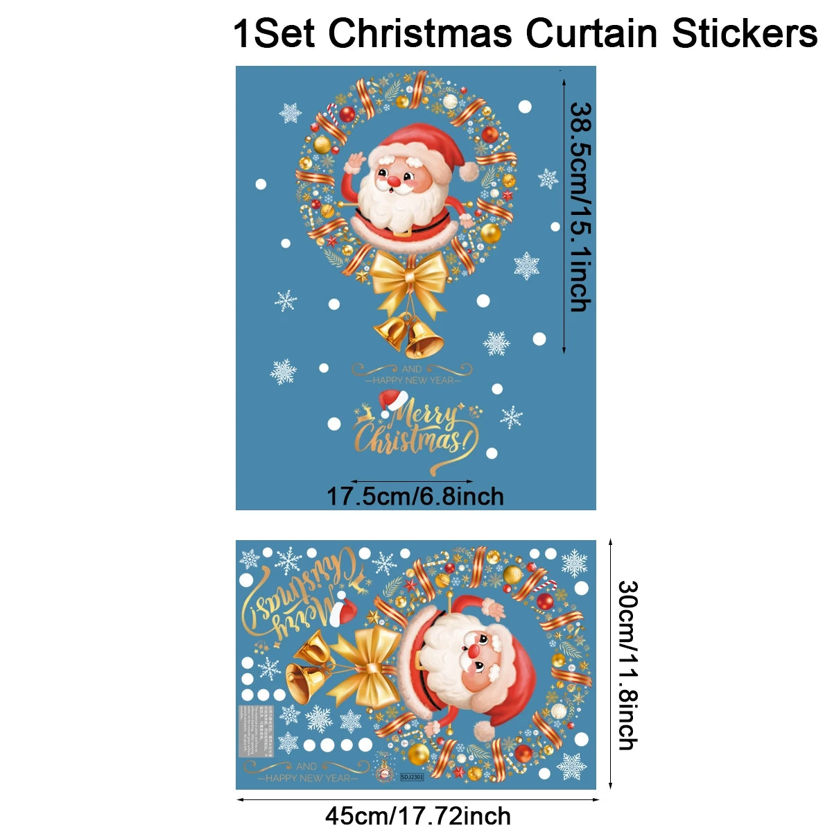 2026 Christmas Window Stickers Xmas Wall Sticker Decals Kid Room Wall Merry Christmas Decorations for Home 2025 New Year Sticker