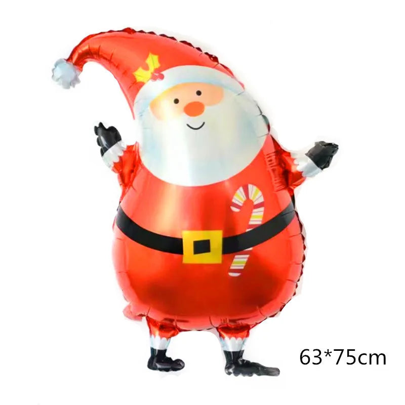 2025 Christmas Ballons Decoration Merry Christmas Candy Cane Foil Balloon Snowman Santa Claus New Year Xmas Party Decor Supplies