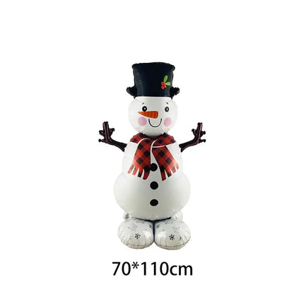 2025 Christmas Ballons Decoration Merry Christmas Candy Cane Foil Balloon Snowman Santa Claus New Year Xmas Party Decor Supplies