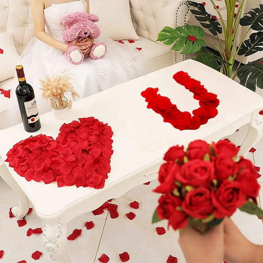 Pack Of 500/1000/3000 White Rose Petals Artificial Fake Rose Petals For Wedding Party Decoration And Romantic Atmosphere