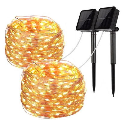 7m/12m/22m/32m LED Solar Light Outdoor Garden Fairy String Light Led Twinkle Waterproof Lamp for Christmas Patio Tree Party