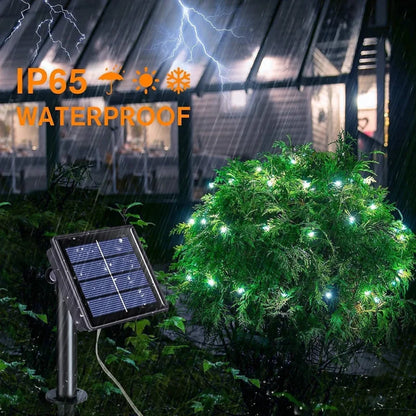 7m/12m/22m/32m LED Solar Light Outdoor Garden Fairy String Light Led Twinkle Waterproof Lamp for Christmas Patio Tree Party
