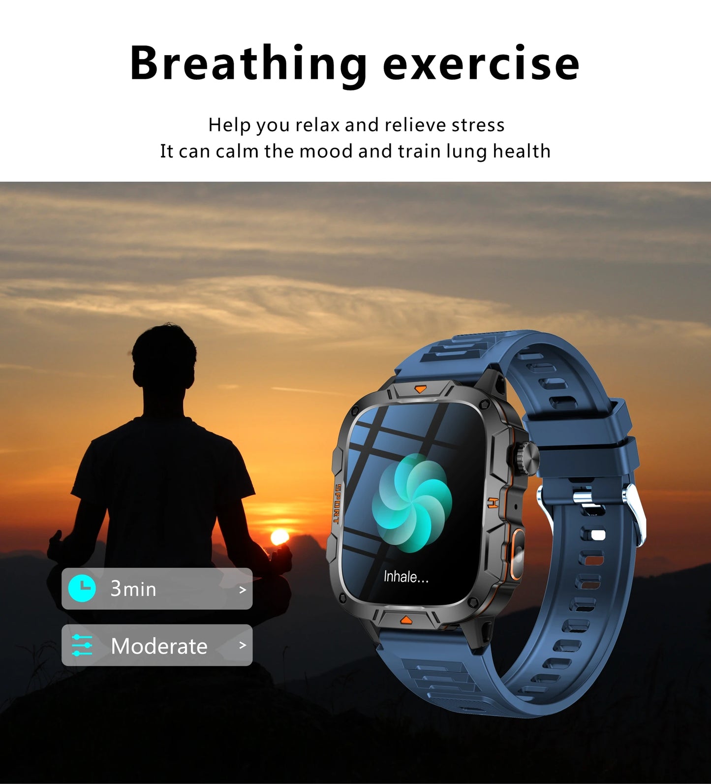 2025 New For Xiaomi Military Grade Smart Watch Men 1.96" AMOLED Screen 5ATM Waterproof Sports Fitness Tracker BT Call Smartwatch