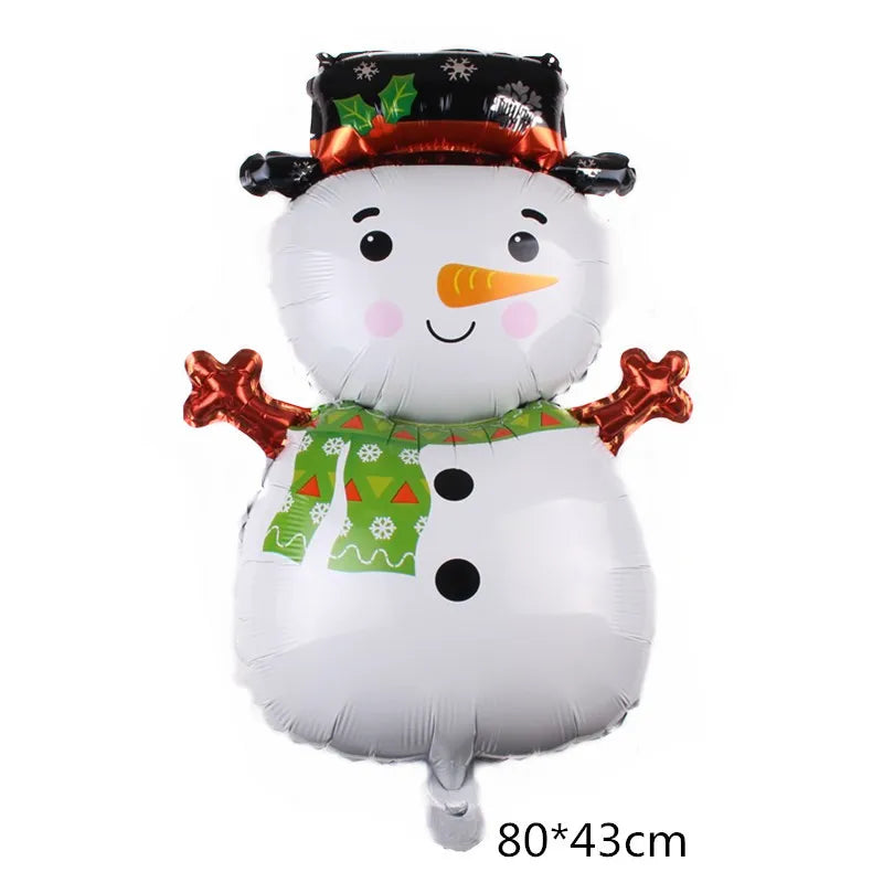 2025 Christmas Ballons Decoration Merry Christmas Candy Cane Foil Balloon Snowman Santa Claus New Year Xmas Party Decor Supplies