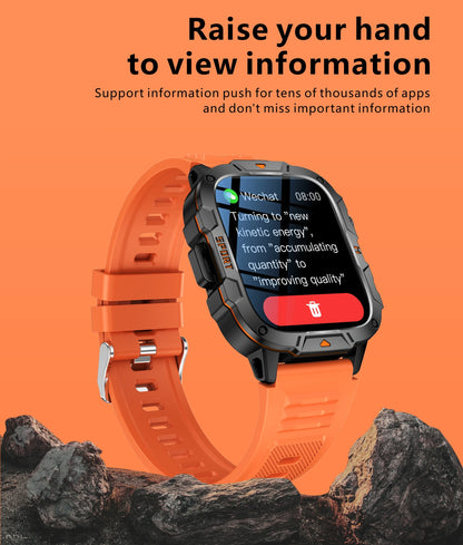 2025 New For Xiaomi Military Grade Smart Watch Men 1.96" AMOLED Screen 5ATM Waterproof Sports Fitness Tracker BT Call Smartwatch