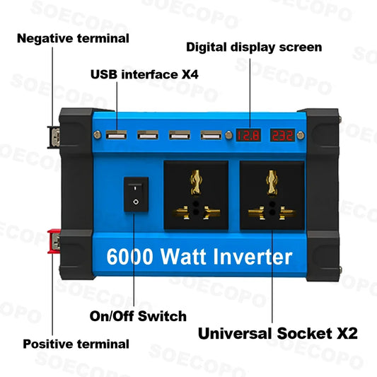 Solar System 6000W  Complete Kit 12V To 220V 100A Controller 200W Panel Solar Power Generator for home/Camping Backup Battery