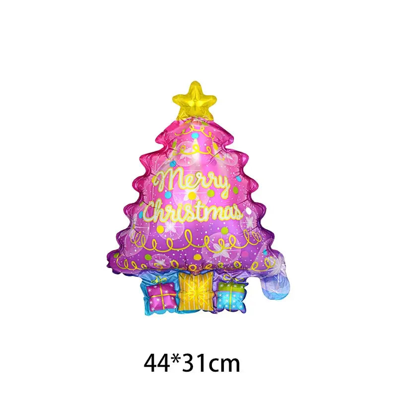 2025 Christmas Ballons Decoration Merry Christmas Candy Cane Foil Balloon Snowman Santa Claus New Year Xmas Party Decor Supplies