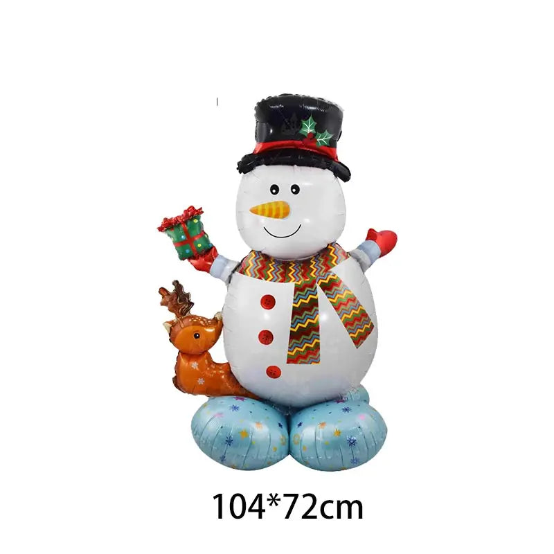 2025 Christmas Ballons Decoration Merry Christmas Candy Cane Foil Balloon Snowman Santa Claus New Year Xmas Party Decor Supplies