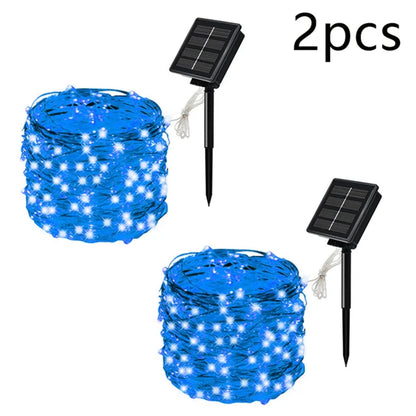7m/12m/22m/32m LED Solar Light Outdoor Garden Fairy String Light Led Twinkle Waterproof Lamp for Christmas Patio Tree Party