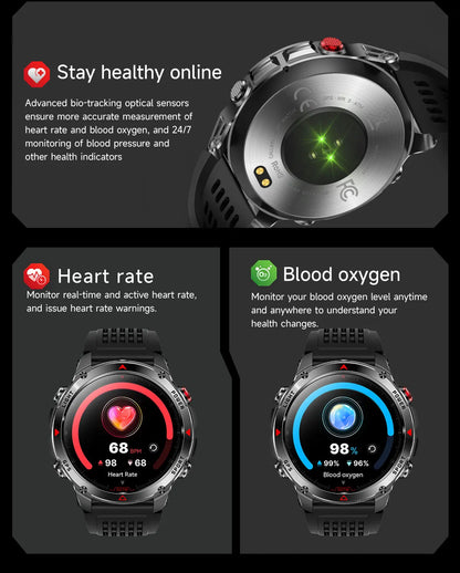 2025 New Professional GPS Sports Smart Watch Outdoor RIDE Run GPS track Swim Watchs Compass Altimeter 3ATM Sports Bracelets Men