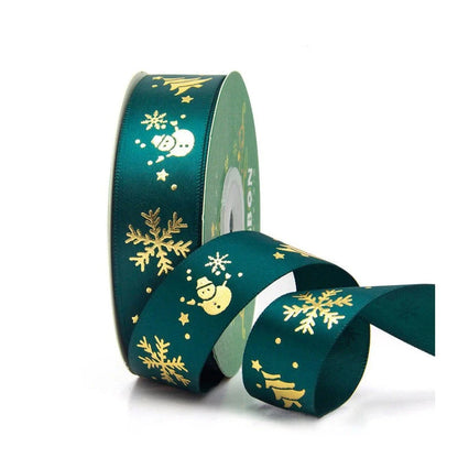 5M Christmas Ribbon Printed Christmas Polyester Ribbon For Handmade Design Christmas Decoration Navidad 2026 DIY Gift Box Packin