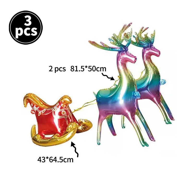 2025 Christmas Ballons Decoration Merry Christmas Candy Cane Foil Balloon Snowman Santa Claus New Year Xmas Party Decor Supplies