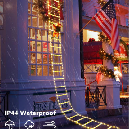 1.5/3M Christmas Decoration LED Santa Claus Climbing Ladder Light USB Plug 8 Flashing Modes Suitable Home Xmas Tree Wall Window