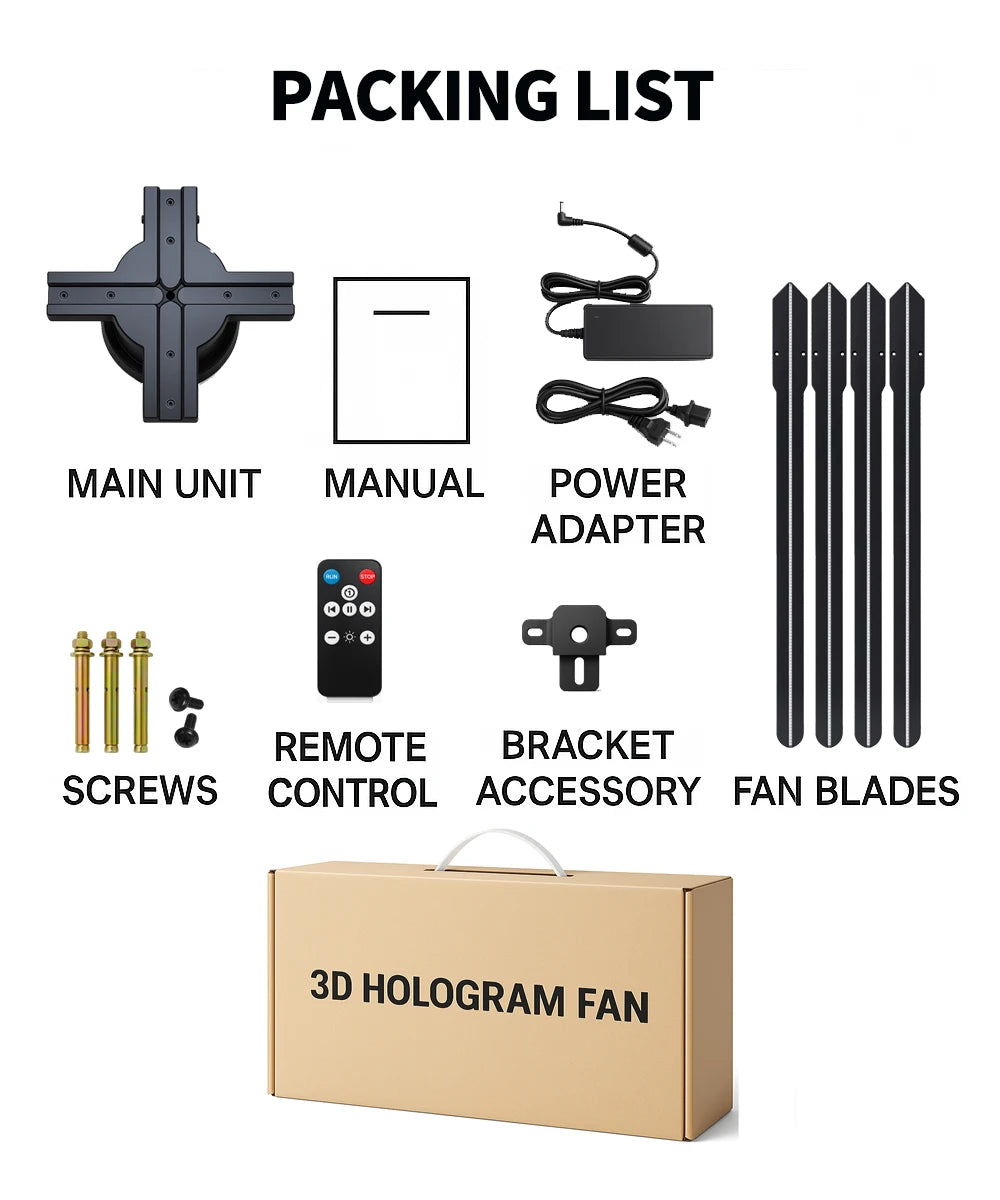 3D Hologram Fan 20.4" 22" 23.6" LED Holographic Display High Brightness Advertising Projector for Store Exhibition