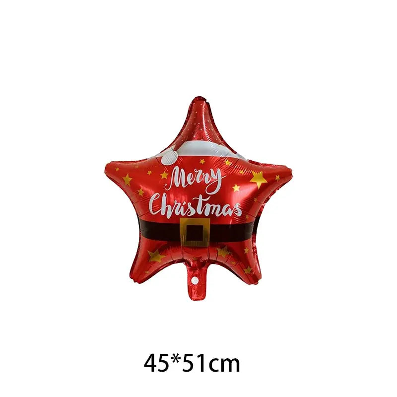 2025 Christmas Ballons Decoration Merry Christmas Candy Cane Foil Balloon Snowman Santa Claus New Year Xmas Party Decor Supplies