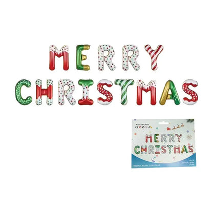 2025 Christmas Ballons Decoration Merry Christmas Candy Cane Foil Balloon Snowman Santa Claus New Year Xmas Party Decor Supplies