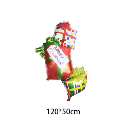2025 Christmas Ballons Decoration Merry Christmas Candy Cane Foil Balloon Snowman Santa Claus New Year Xmas Party Decor Supplies
