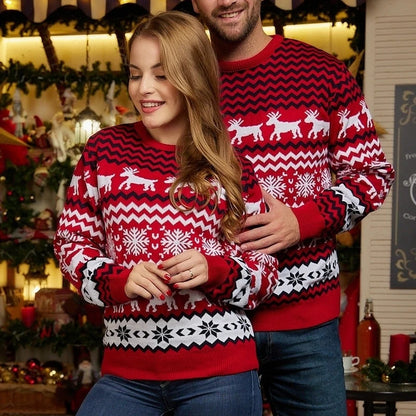 2025 Christmas Sweaters Women Men Boys Girls Matching Outfits Couples Kids Casual Knitwear Long Sleeve Jumpers Xmas Family Look