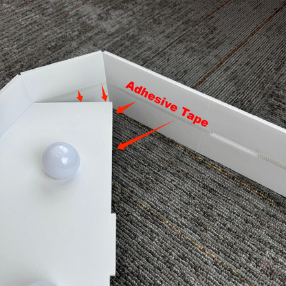 1Pc 73cm/28.7inch Light Up Digital Marquee Frame White Lights KT Board Number 0-9 Plug-in KT Board With Bracket Party Decorative