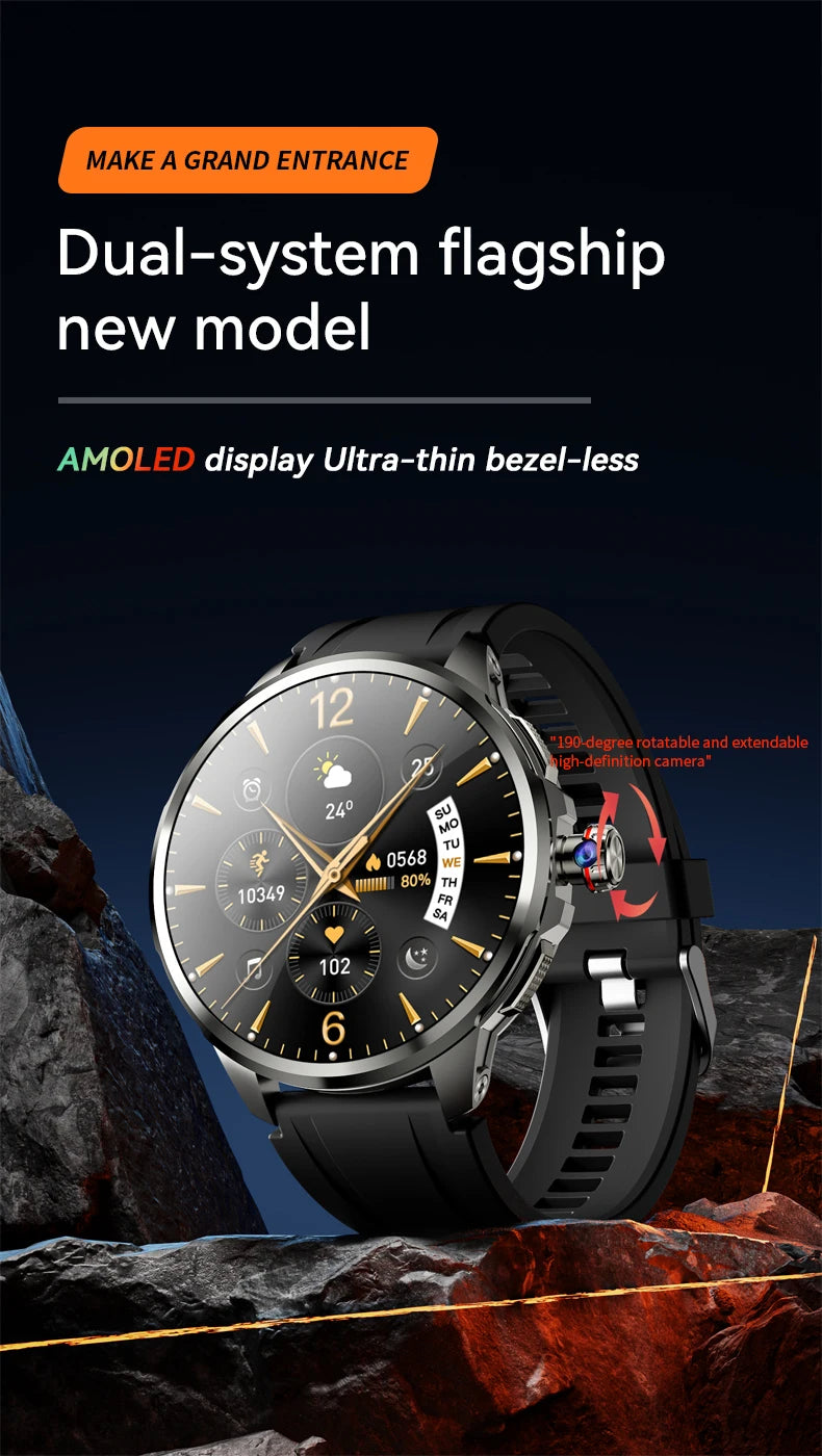 5G/4G Full Netcom 8GB+128GB RAM Smart Watch 1.95 inch 720*720 AMOLED 2100mah Battery 900W Camera GPS WIFI Google APPS Smartwatch