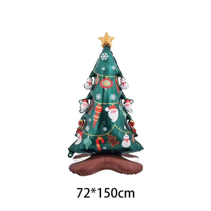 2025 Christmas Ballons Decoration Merry Christmas Candy Cane Foil Balloon Snowman Santa Claus New Year Xmas Party Decor Supplies