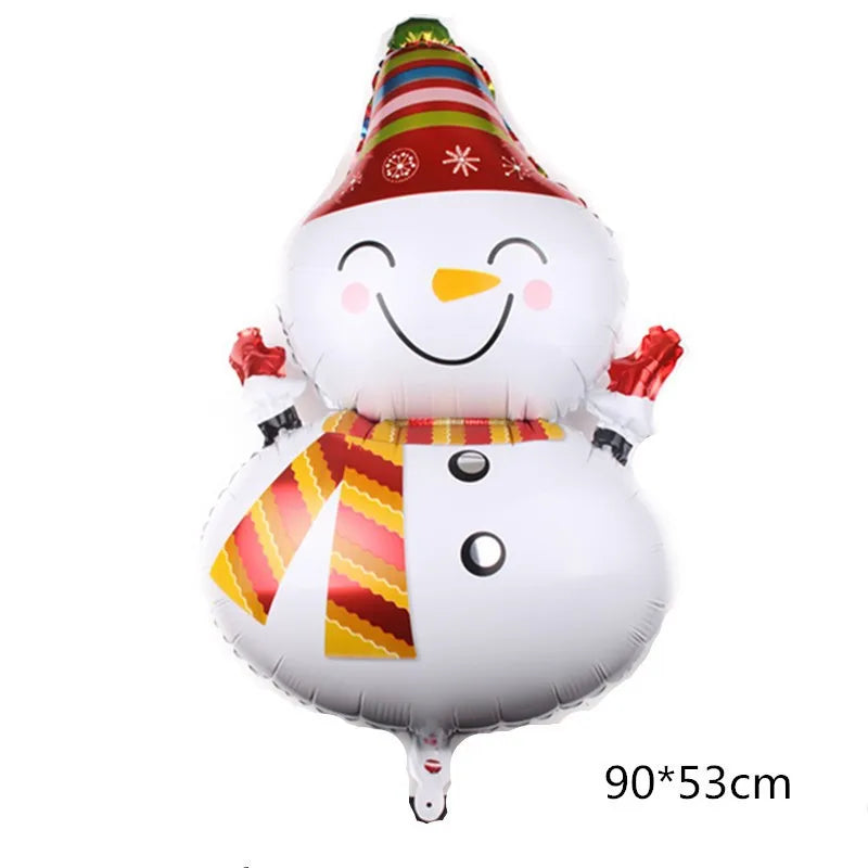 2025 Christmas Ballons Decoration Merry Christmas Candy Cane Foil Balloon Snowman Santa Claus New Year Xmas Party Decor Supplies