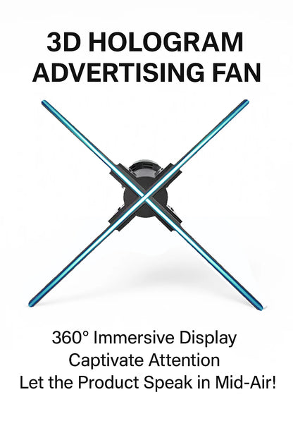 3D Hologram Fan 20.4" 22" 23.6" LED Holographic Display High Brightness Advertising Projector for Store Exhibition