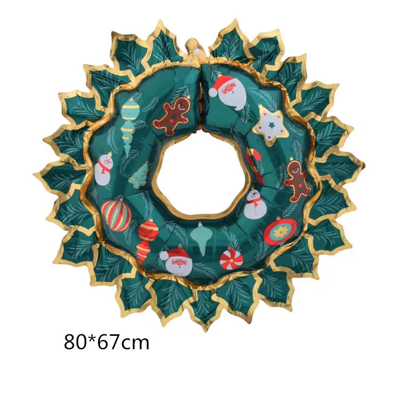 2025 Christmas Ballons Decoration Merry Christmas Candy Cane Foil Balloon Snowman Santa Claus New Year Xmas Party Decor Supplies