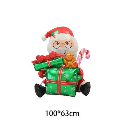 2025 Christmas Ballons Decoration Merry Christmas Candy Cane Foil Balloon Snowman Santa Claus New Year Xmas Party Decor Supplies