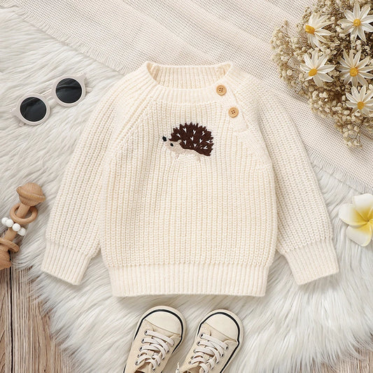 Newborn Baby Sweater Knitted Winter Crew Neck Long Sleeve Infant Boys Girls Pullovers Casual Outwear Jumper for Toddler Knitwear