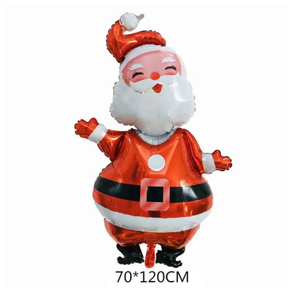 2025 Christmas Ballons Decoration Merry Christmas Candy Cane Foil Balloon Snowman Santa Claus New Year Xmas Party Decor Supplies