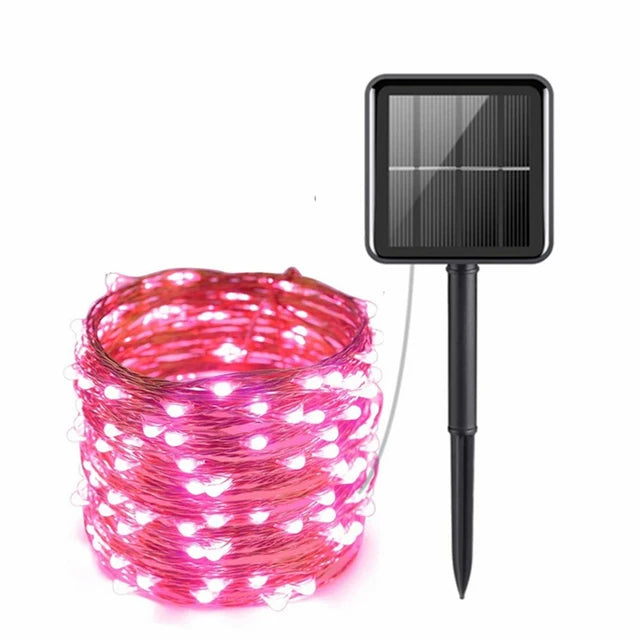 7m/12m/22m/32m LED Solar Light Outdoor Garden Fairy String Light Led Twinkle Waterproof Lamp for Christmas Patio Tree Party