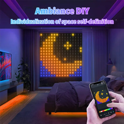 400 LED Smart Curtain Lights String Lights with Smart App Remote Control Music Sync Christmas Curtain String Outdoor Fairy Light