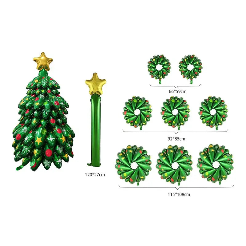 2025 Christmas Ballons Decoration Merry Christmas Candy Cane Foil Balloon Snowman Santa Claus New Year Xmas Party Decor Supplies