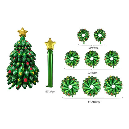 2025 Christmas Ballons Decoration Merry Christmas Candy Cane Foil Balloon Snowman Santa Claus New Year Xmas Party Decor Supplies