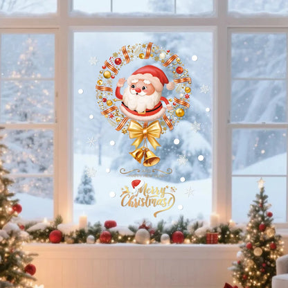 2026 Christmas Window Stickers Xmas Wall Sticker Decals Kid Room Wall Merry Christmas Decorations for Home 2025 New Year Sticker