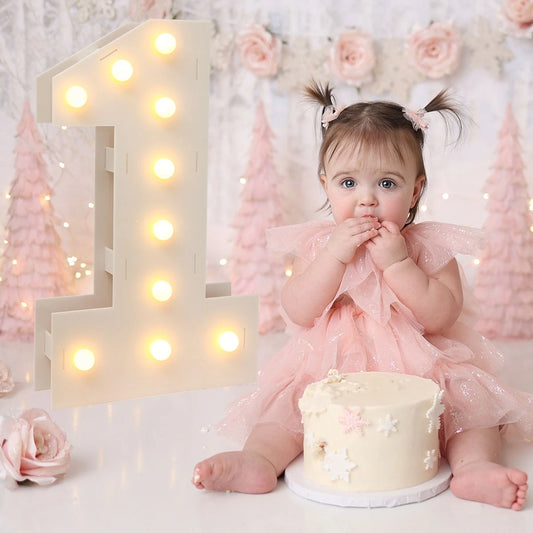 91.5CM Giant Number Led Light Frame 1st Birthday Wedding Party Decor Kids Baby Shower Mosaic Digital Signs Balloon Filling Box