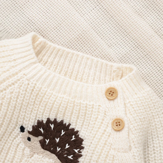 Newborn Baby Sweater Knitted Winter Crew Neck Long Sleeve Infant Boys Girls Pullovers Casual Outwear Jumper for Toddler Knitwear