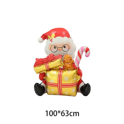 2025 Christmas Ballons Decoration Merry Christmas Candy Cane Foil Balloon Snowman Santa Claus New Year Xmas Party Decor Supplies