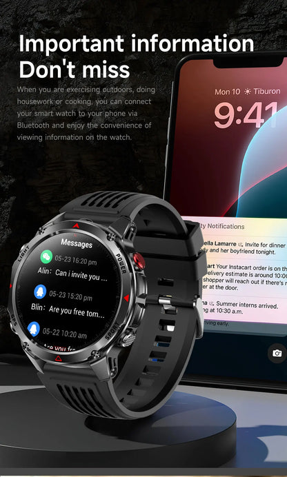 2025 New Professional GPS Sports Smart Watch Outdoor RIDE Run GPS track Swim Watchs Compass Altimeter 3ATM Sports Bracelets Men