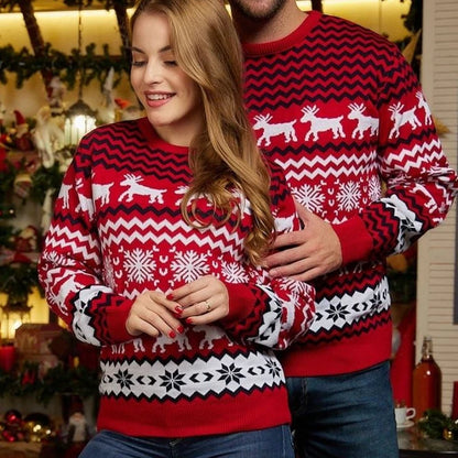 2025 Christmas Sweaters Women Men Boys Girls Matching Outfits Couples Kids Casual Knitwear Long Sleeve Jumpers Xmas Family Look