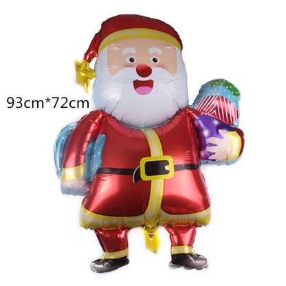 2025 Christmas Ballons Decoration Merry Christmas Candy Cane Foil Balloon Snowman Santa Claus New Year Xmas Party Decor Supplies