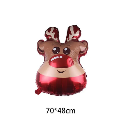 2025 Christmas Ballons Decoration Merry Christmas Candy Cane Foil Balloon Snowman Santa Claus New Year Xmas Party Decor Supplies