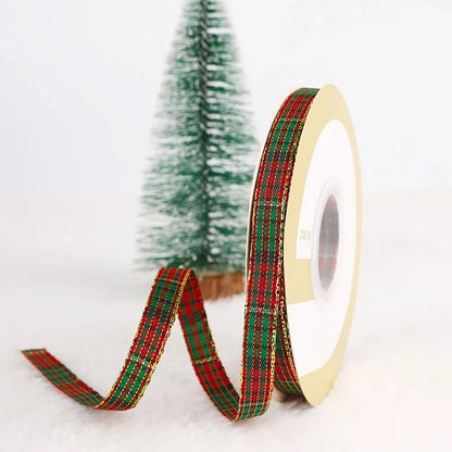 5M Christmas Ribbon Printed Christmas Polyester Ribbon For Handmade Design Christmas Decoration Navidad 2026 DIY Gift Box Packin